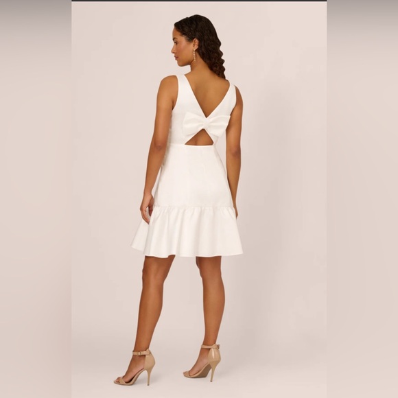 Adrianna Papell Mikado Flounce Hem Midi NWT Size 10 - Picture 3 of 6